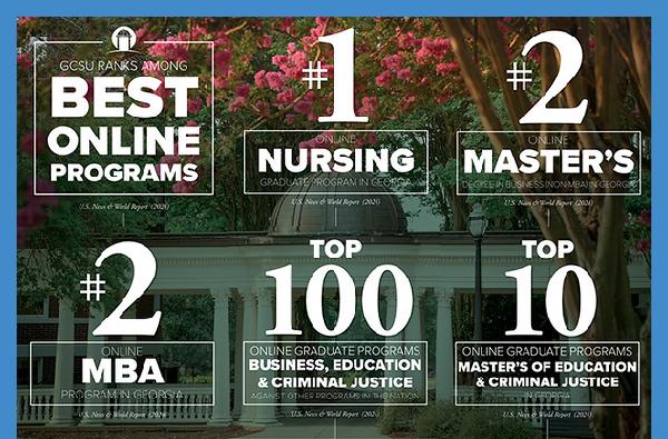 GCSU's online graduate programs rank top 100 in the Nation