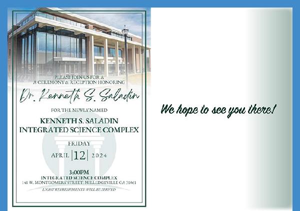 Come, join us today for the Integrated Science Complex Naming Ceremony