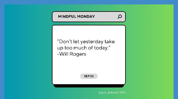 Mindful Monday for Sept. 23