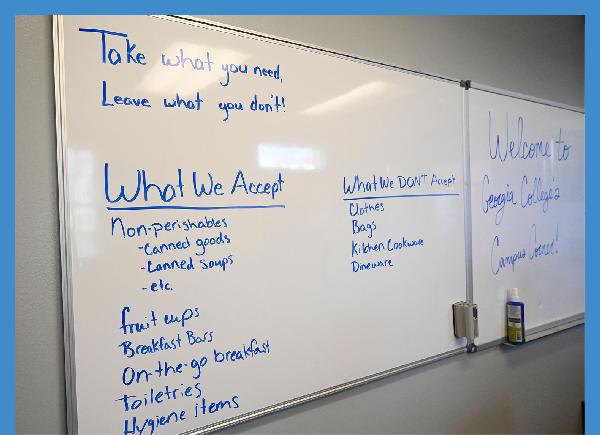 Just around the corner, GCSU's food pantry serves students in need