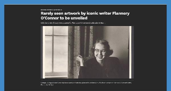 Rarely seen artwork by iconic writer Flannery O’Connor to be unveiled (AJC)