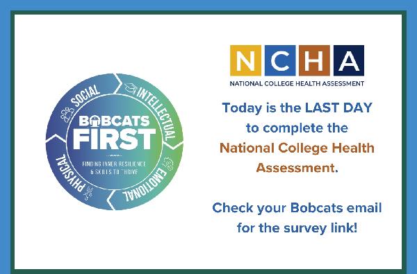 Search your Bobcats email for “NCHA” or “GCSU Health Wellness Survey”