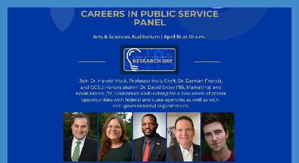Wednesday, April 16: Careers In Public Service Panel