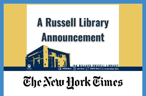 Access to the New York Times with GCSU credentials