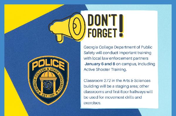GCSU DPS to conduct training on campus