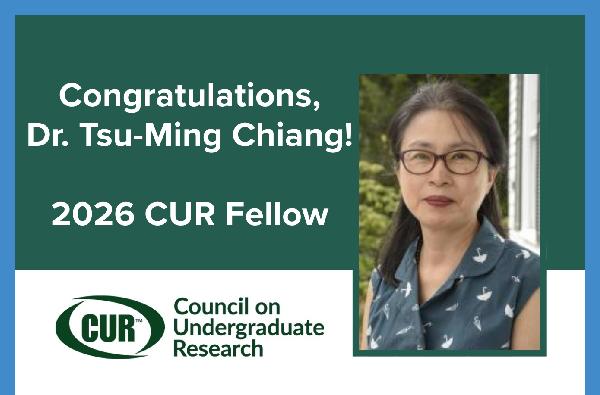 Dr. Tsu-Ming Chiang named GCSU's first-ever CUR Fellow