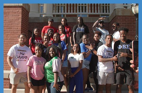 National Pan-Hellenic Council chapters Step and Stroll on Front Campus