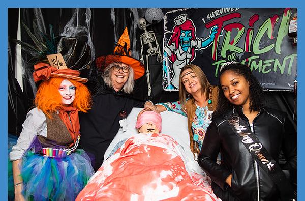 Halloween theme conceals serious learning during School of Nursing&rsquo;s Trick or Treatment. 