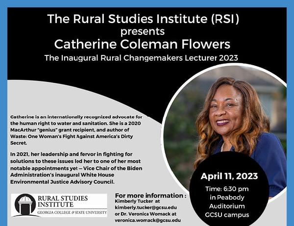 Rural Studies Institute presents inaugural Rural Changemakers Lecturer Catherine Coleman Flowers