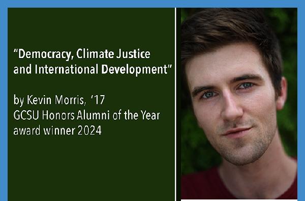 Honors alumnus to speak on&nbsp;Democracy, Climate Justice and International Development