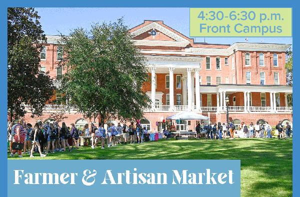 Farmer and Artisan Market&nbsp;today on Front Campus