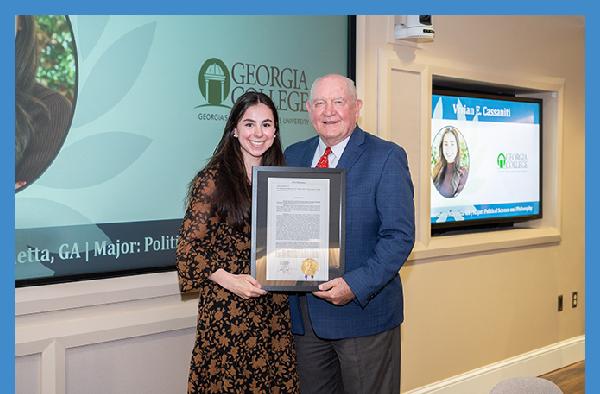 Recent alumna recognized by USG Chancellor at Academic Recognition Day