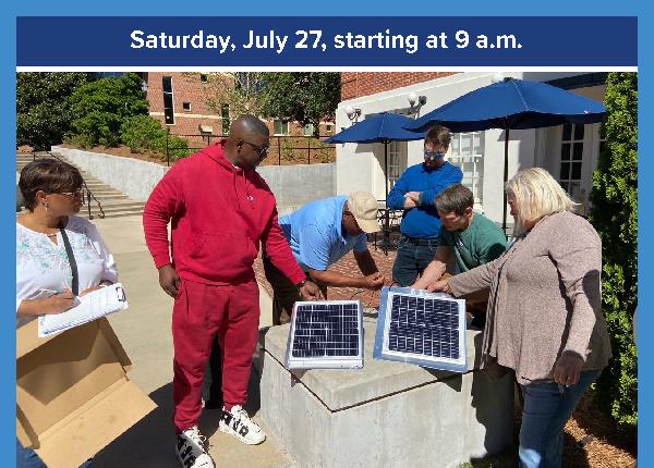 PIN participants install solar panels Saturday at Baldwin County Water Treatment Plant