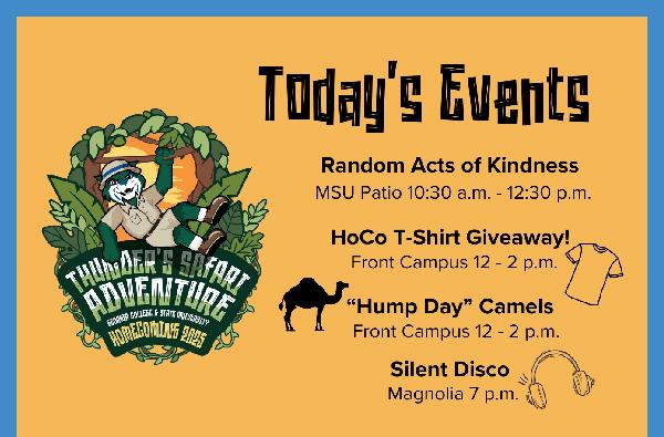 Homecoming Events for Tuesday, Feb. 18