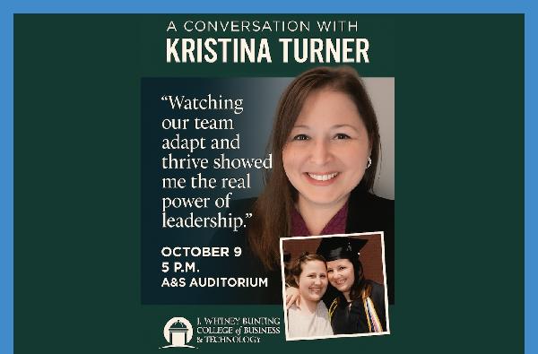 Double Bobcat Kristina Turner ('99, '03) to speak on building resilience through purposeful leadership