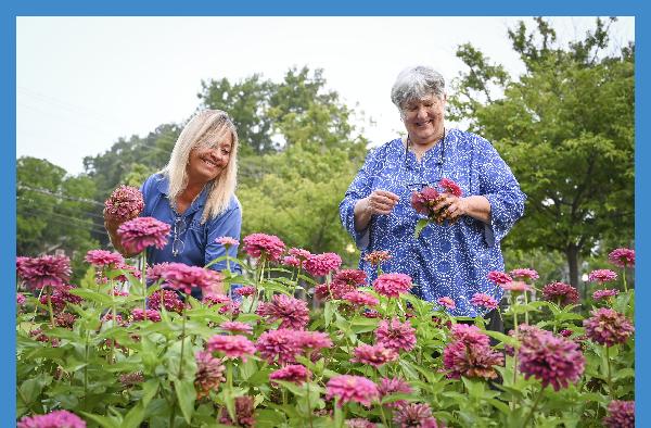 DECADES OF DEDICATION: Grounds Director Susan Daniels has kept campus in full bloom for over 30 years