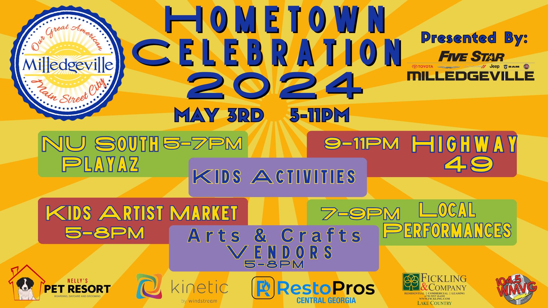 Hometown celebration event flyer