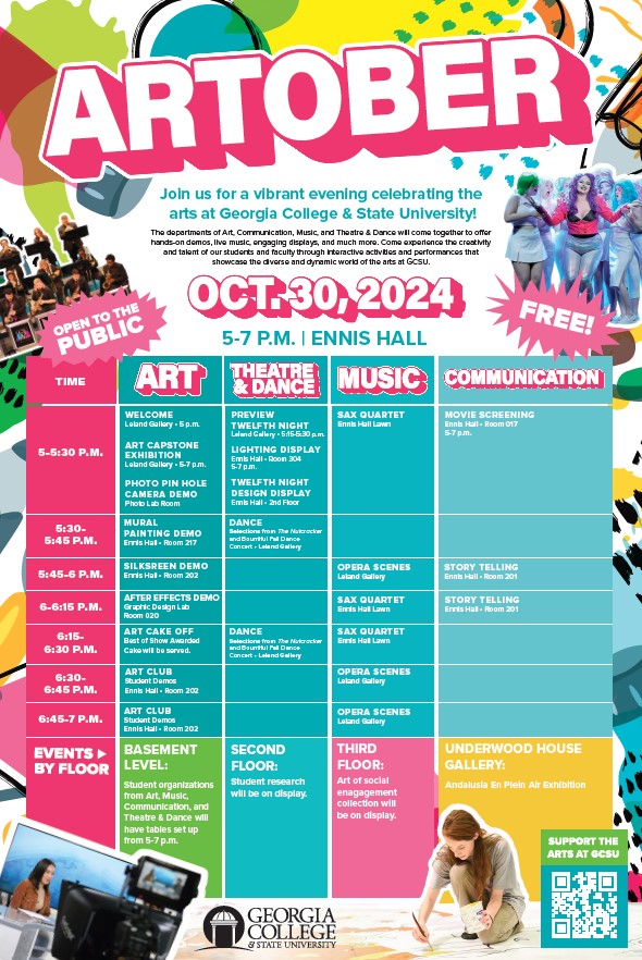 Artober image with schedule of events