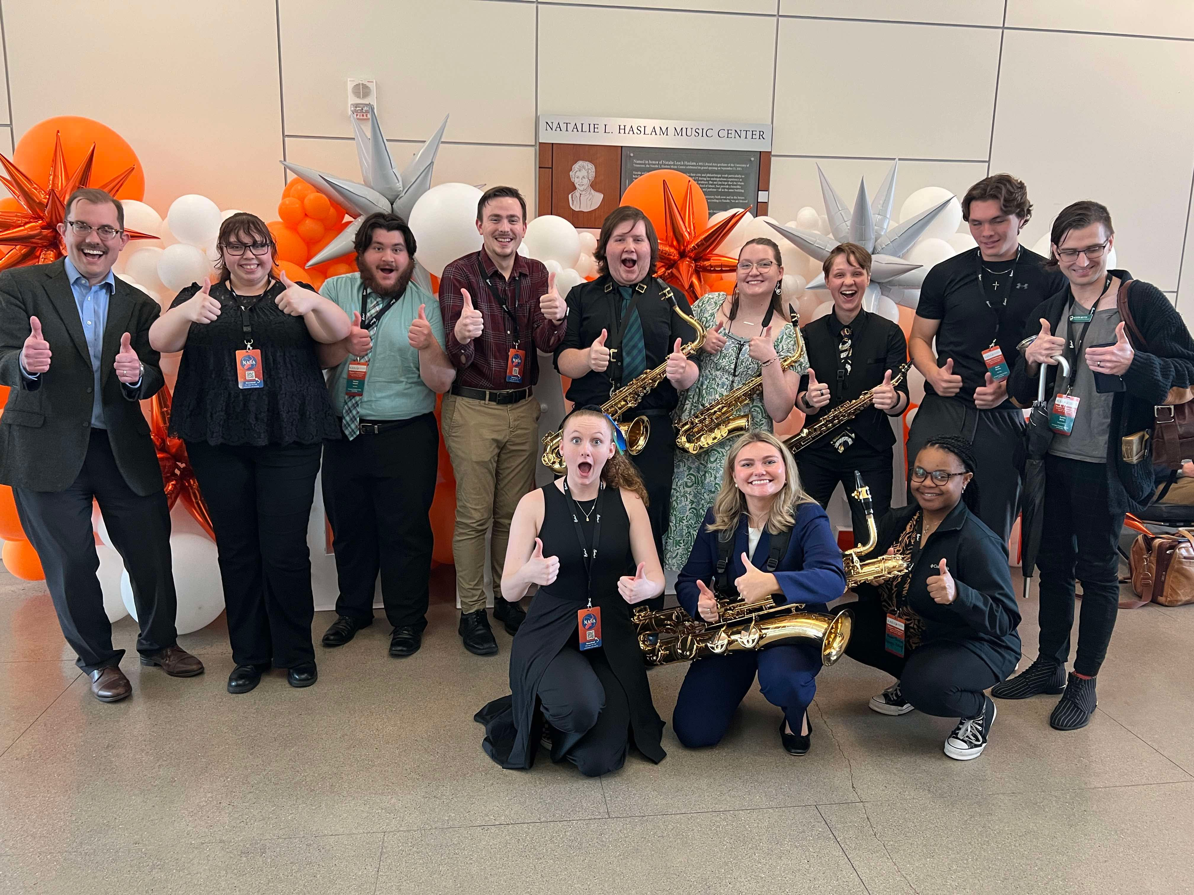 The GCSU Saxophone Studio Following Performances at the Conference