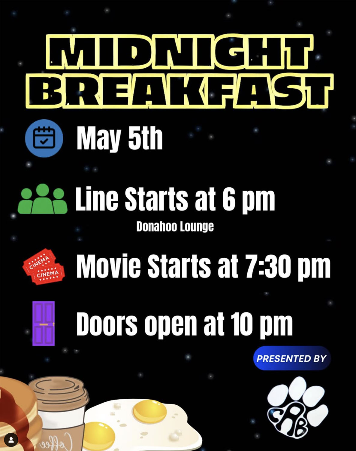 Midnight Breakfast Star Wars Themed Graphic