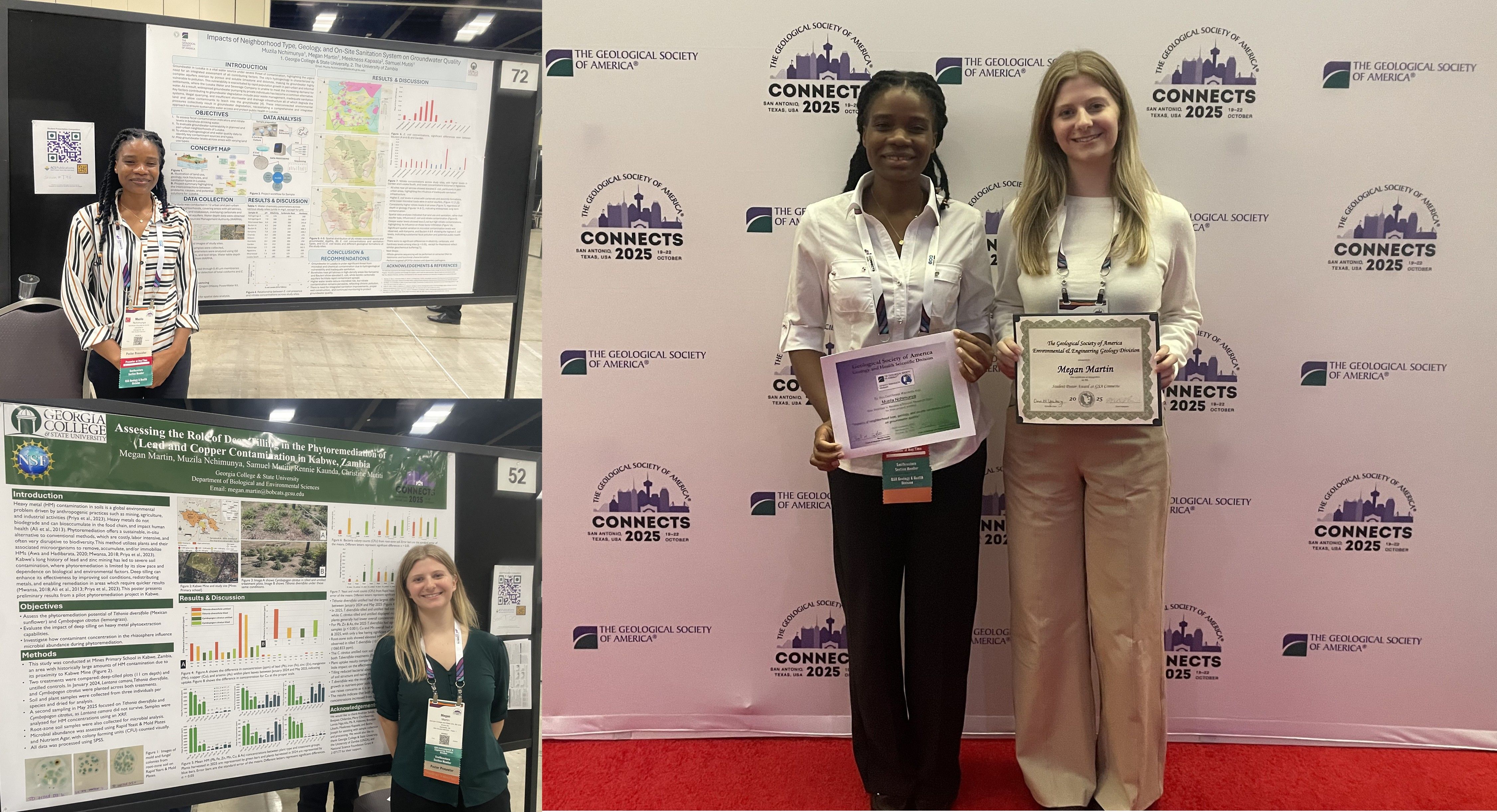 Muzila Nchimunya and Megan Martin at GSA Annual Meeting