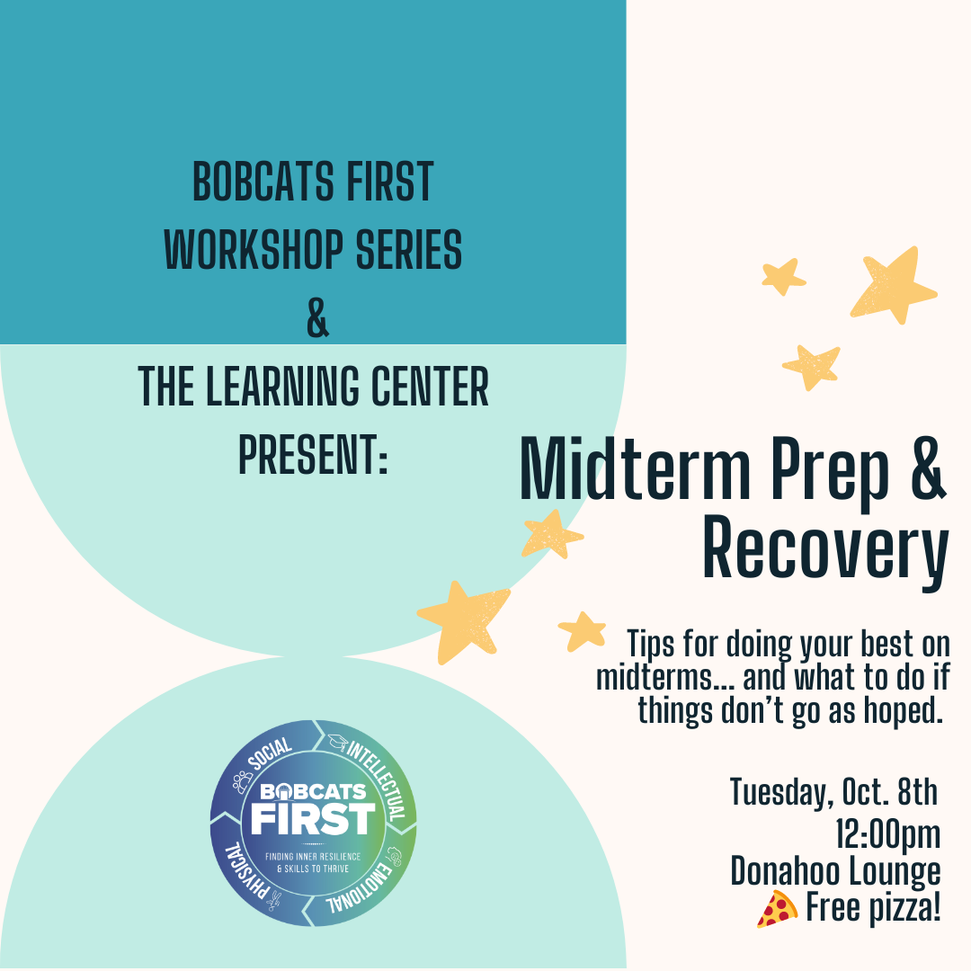 Event flyer for Midterm Prep and Recovery