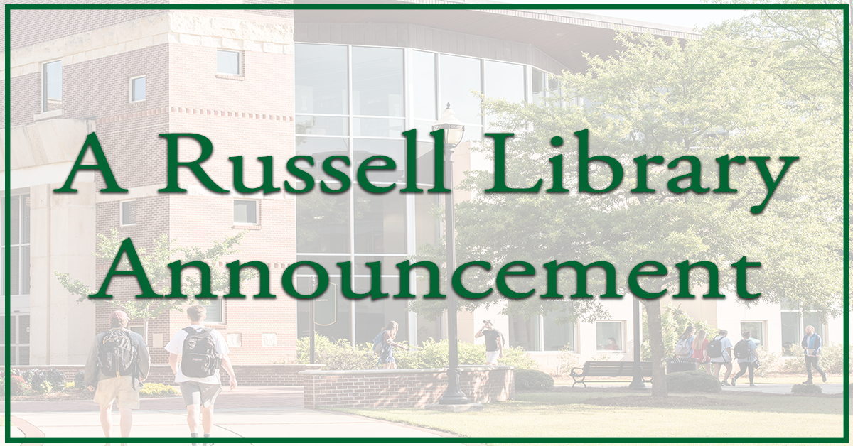 A Russell Library Announcement.