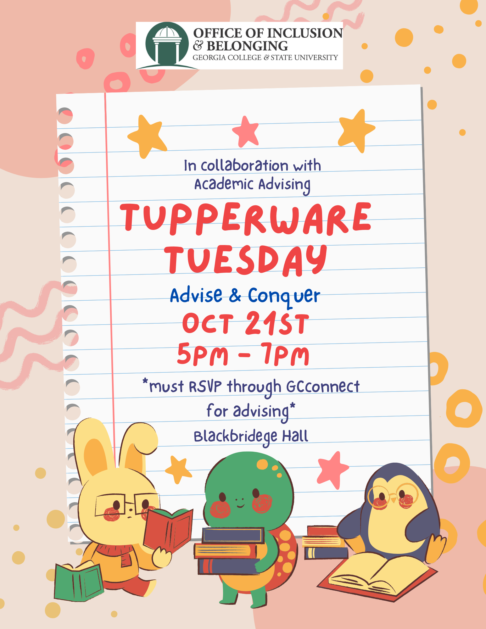 Flyer about Tupperware Tuesday on Oct .21