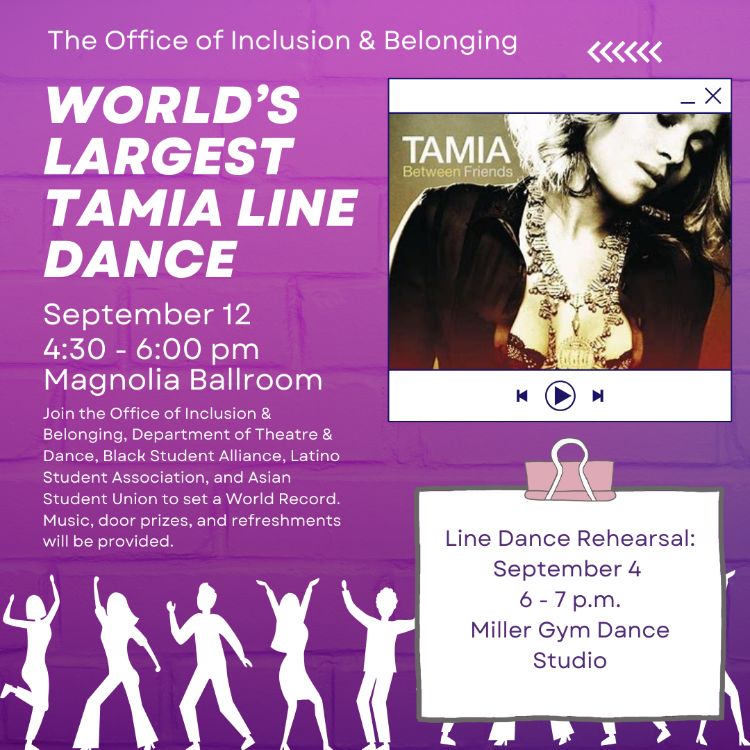 Graphic promoting Tamia Line Dance