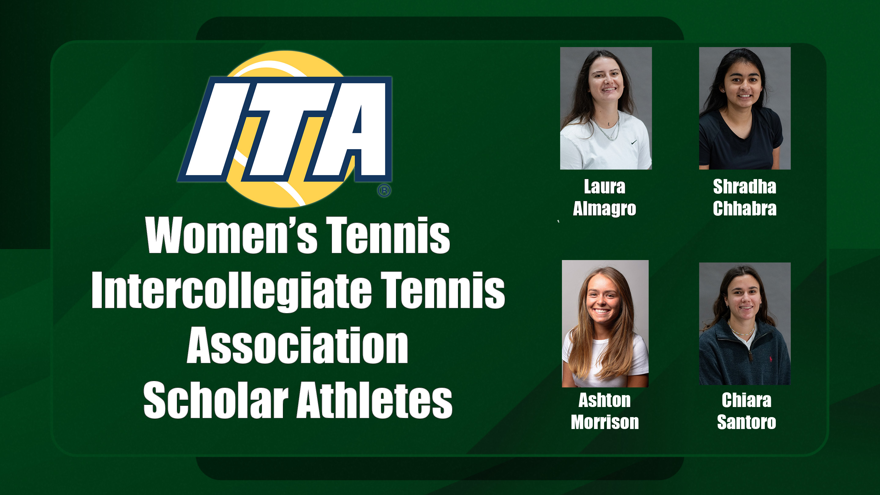 2024 ITA Women's Tennis Scholar Athletes