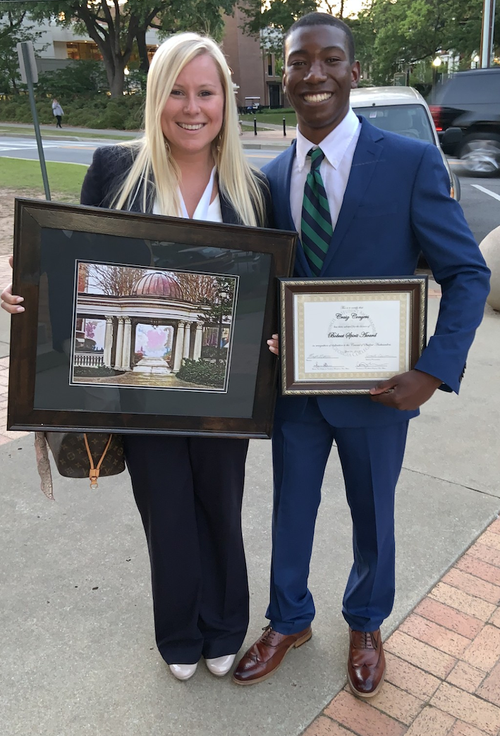 Craig Conyers with Bobcat Spirit Award