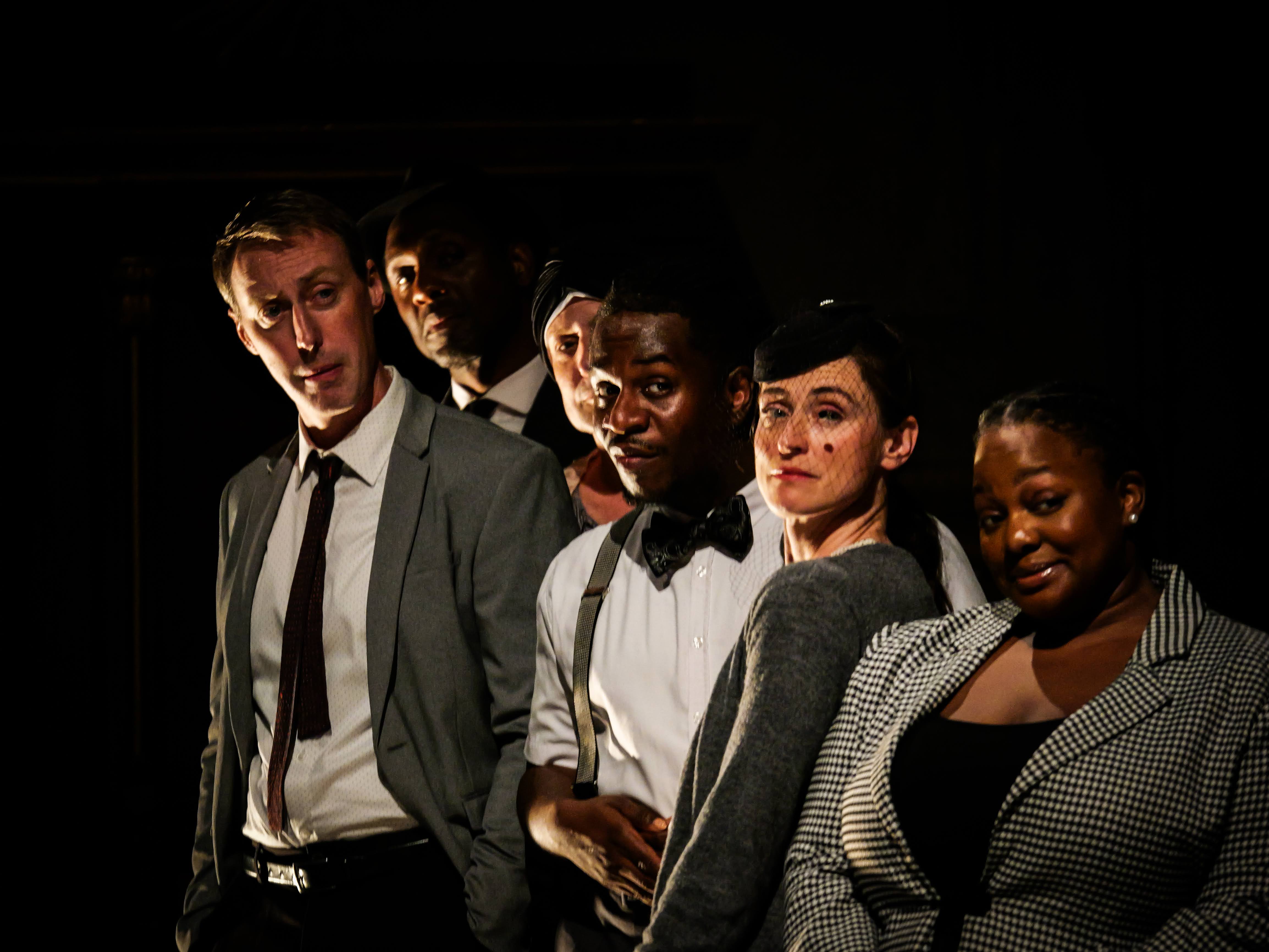 Cast of "Everything That Rises Must Converge," directed by Karin Coonrod, performing in Milan. 