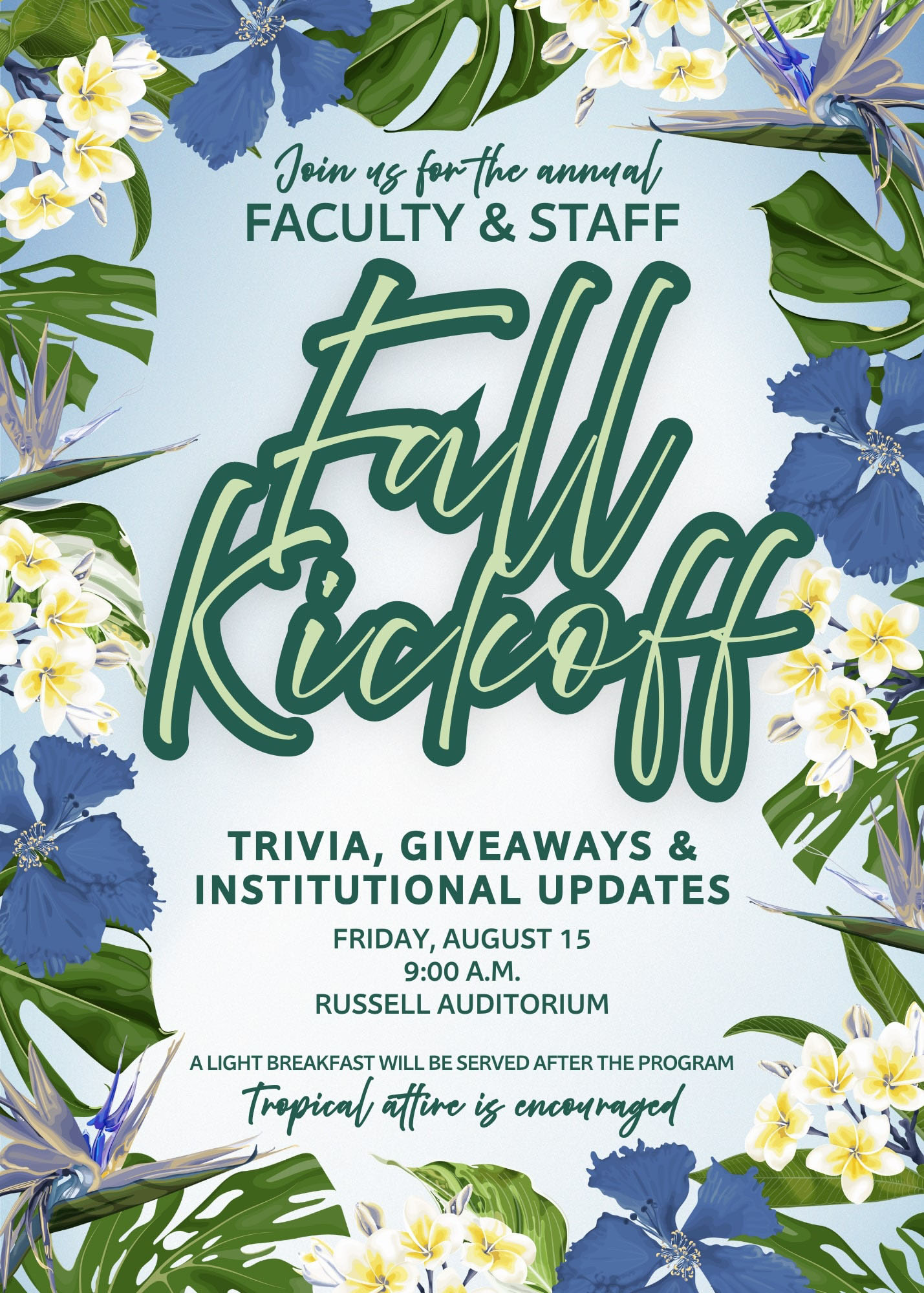 Kickoff floral graphic