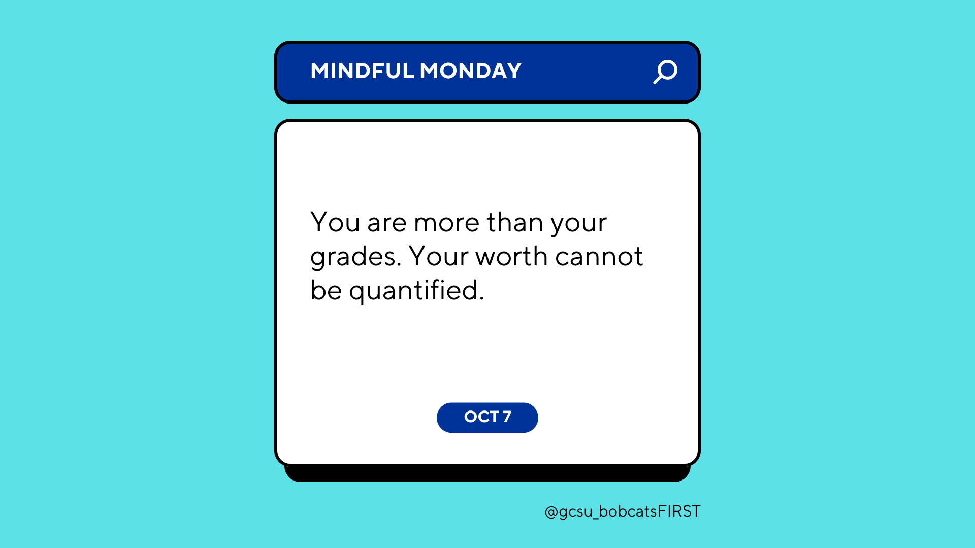 You are more than your grades. Your worth cannot be quantified.