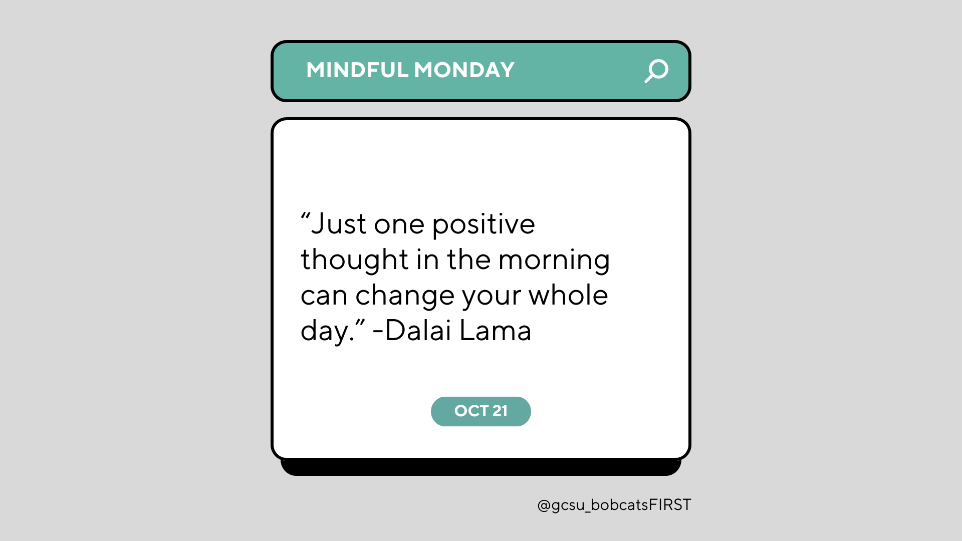 Just one positive thought in the morning can change your whole day.